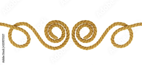 Brown cotton rope curls