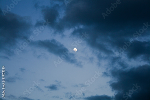 moon and clouds