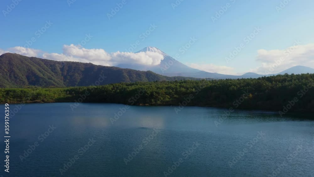 Aerial shot Fuji mountain above mist at Kawaguchiko, Japan. Aerial shot Fuji mountain above mist at Kawaguchiko, Japan.