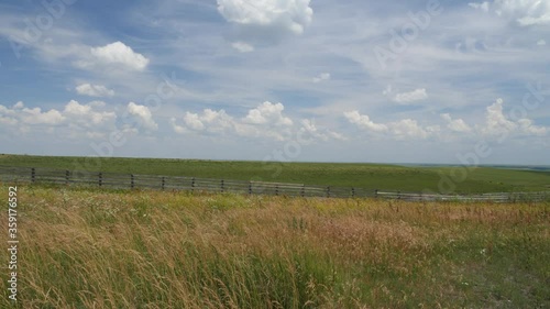 Rolling green hills in rural Kansas