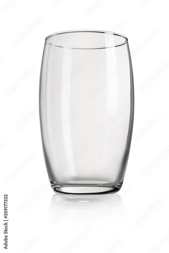Empty glass for water, juice or milk isolated on white background Empty glass for water, juice or milk isolated on white background