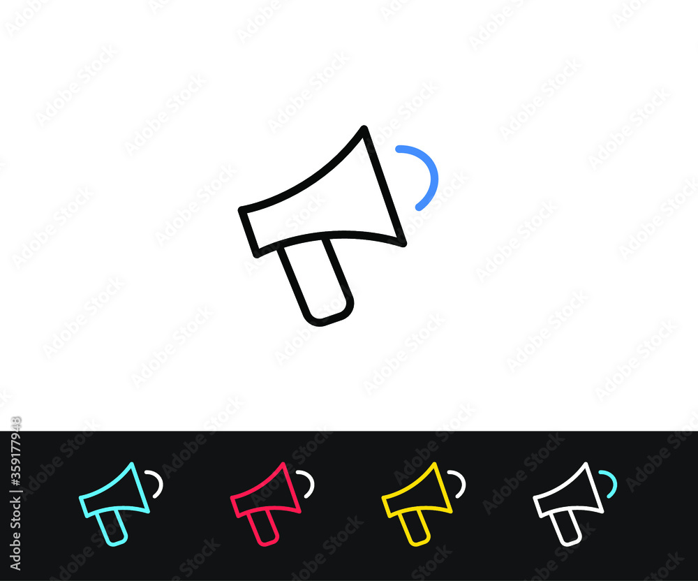 Megaphone Icon. Premium quality graphic design. Modern signs, outline symbols collection, simple thin line icons set for websites, web design, mobile app, infographics- Editable Stroke Megaphone Icon. Premium quality graphic design. Modern signs, outline symbols collection, simple thin line icons set for websites, web design, mobile app, infographics- Editable Stroke
