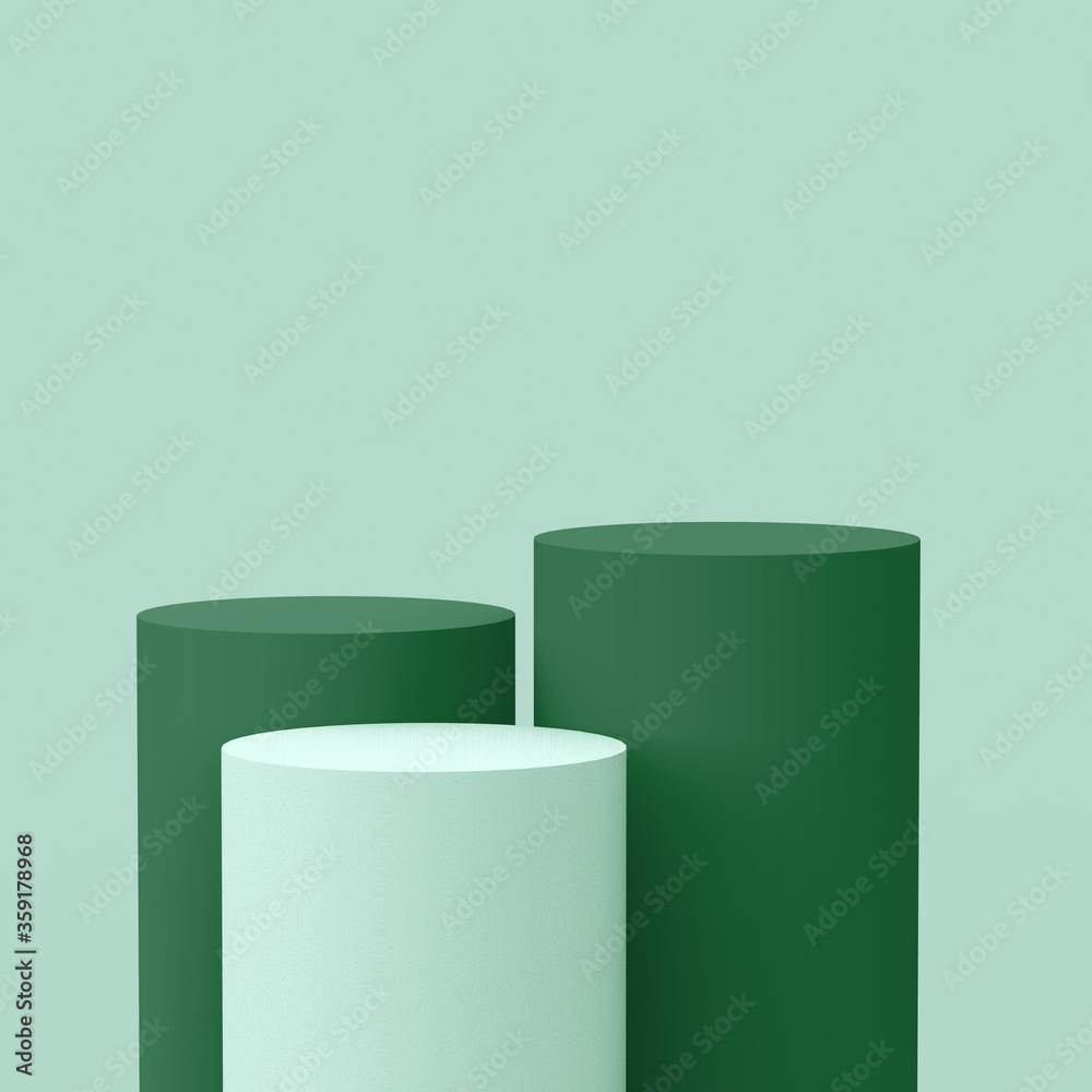 3d Olive green cylinder podium minimal studio background. Abstract 3d geometric shape object illustration render. Display for cosmetic fashion and food natural product. 3d Olive green cylinder podium minimal studio background. Abstract 3d geometric shape object illustration render. Display for cosmetic fashion and food natural product.