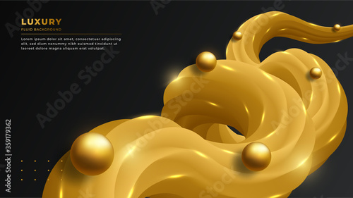 Modern luxury abstract background with 3d fluid shapes 