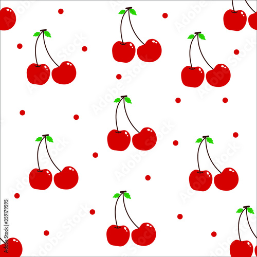 seamless pattern with cherry