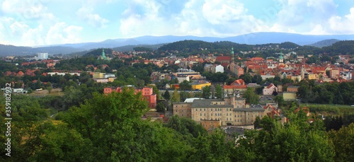 Landscape of city Jelenia Gora in Poland