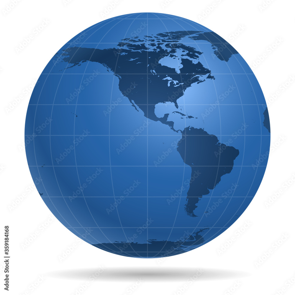 Globe Earth dark continents icon isolated on white background. America, Antarctica, Arctic. Vector illustration Globe Earth dark continents icon isolated on white background. America, Antarctica, Arctic. Vector illustration