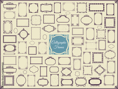 Mega collection of various decorative calligraphic frames