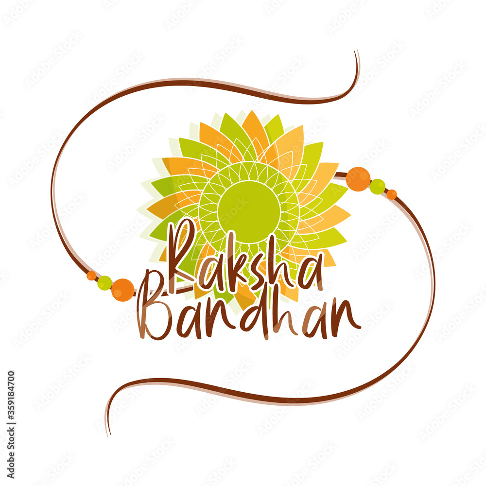 Obraz premium raksha bandhan, traditional indian wristband symbol of love between brothers and sisters
