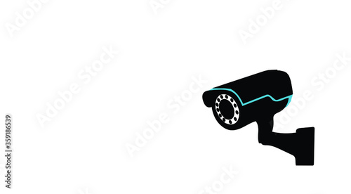 cctv black for isolated icons on white cctv in digital technology for safety Vector technology app symbol CCTV Black Security Surveillance CCTV Camera Watch Illustration Logo Silhouette - Vector