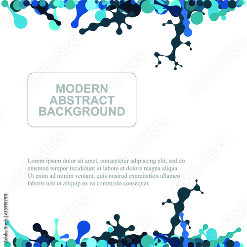 Modern style abstraction with composition made of various shapes in color. Vector illustration.