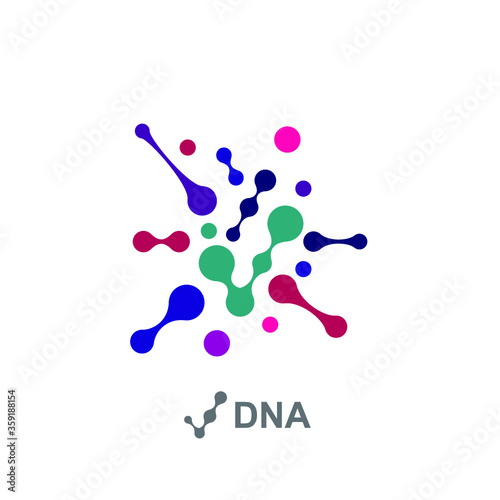 Abstract molecules design. Vector illustration.bright molecules