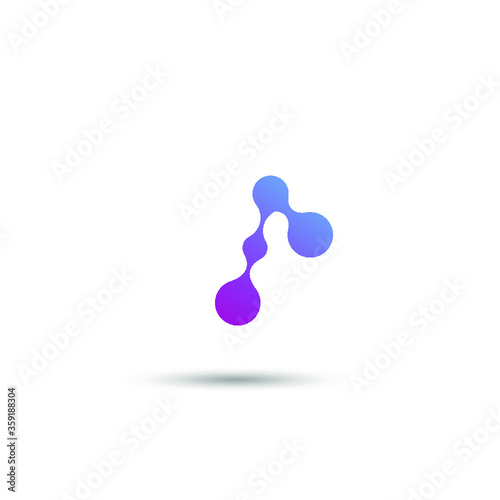 Abstract molecules design. Vector illustration.bright molecules.