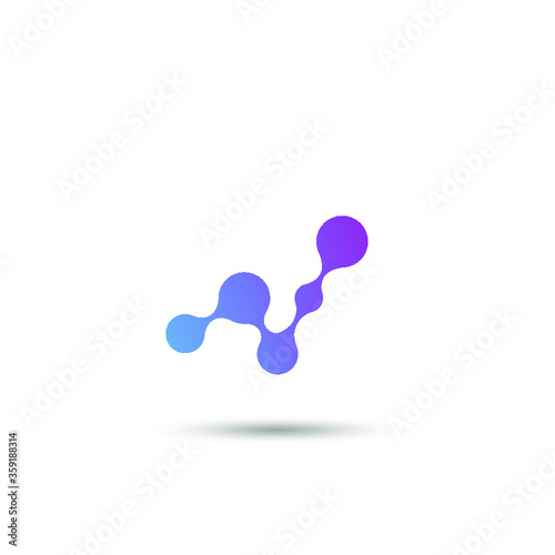 Abstract molecules design. Vector illustration.bright molecules.