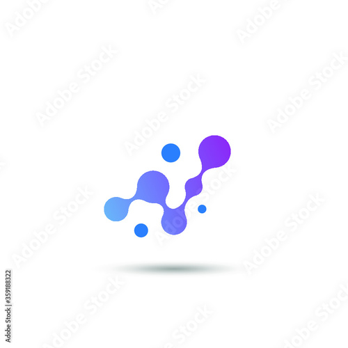 Abstract molecules design. Vector illustration.bright molecules.