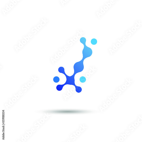 Abstract molecules design. Vector illustration.bright molecules.
