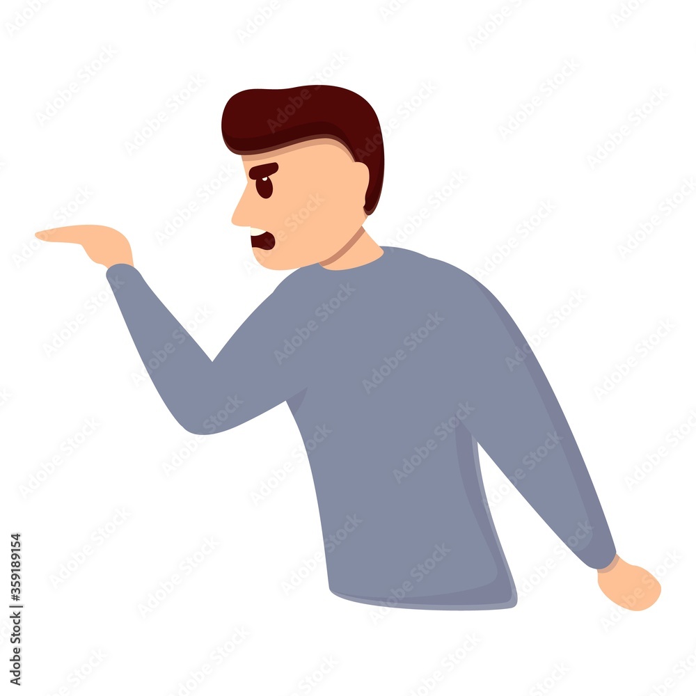 Rage icon. Cartoon of rage vector icon for web design isolated on white background Rage icon. Cartoon of rage vector icon for web design isolated on white background