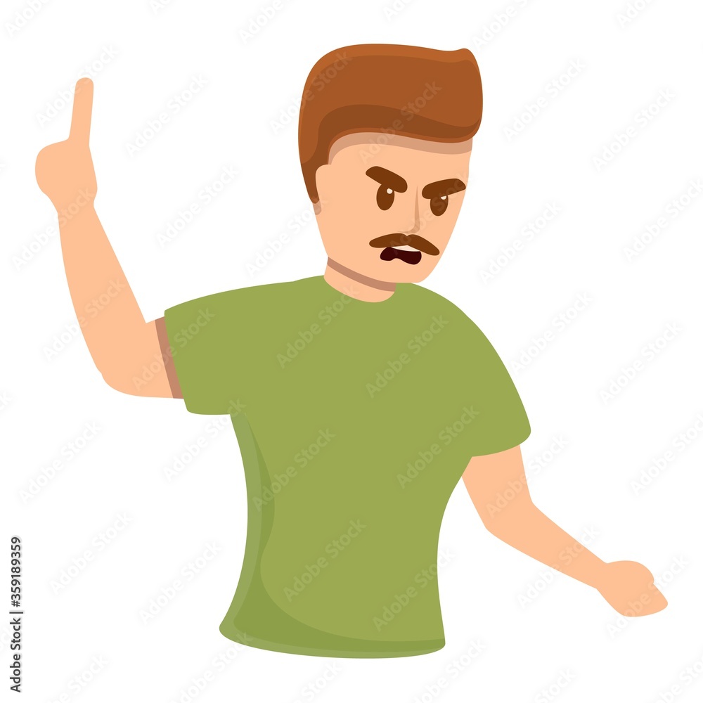 Depressed man icon. Cartoon of depressed man vector icon for web design isolated on white background Depressed man icon. Cartoon of depressed man vector icon for web design isolated on white background