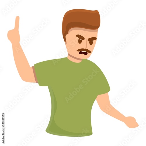 Depressed man icon. Cartoon of depressed man vector icon for web design isolated on white background