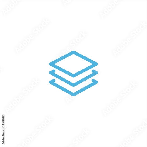 layer icon flat vector logo design trendy