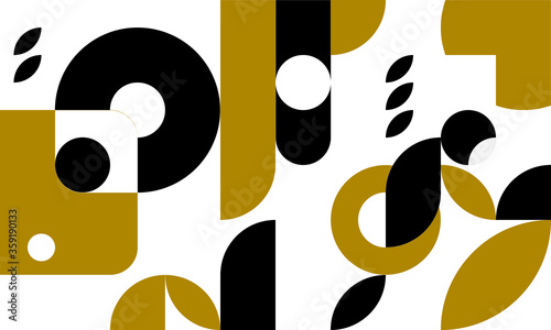Colorful geometry shaped form. Modern 2d elements. white background