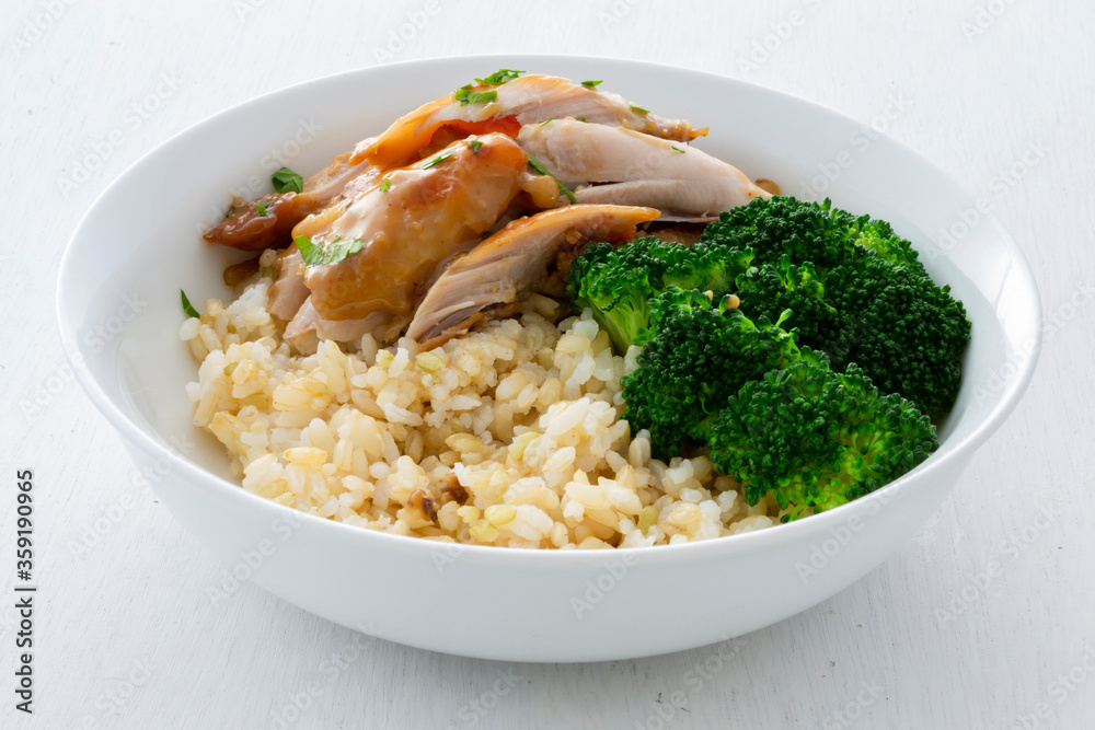 Honey Mustard Chicken and broccoli with rice Honey Mustard Chicken and broccoli with rice