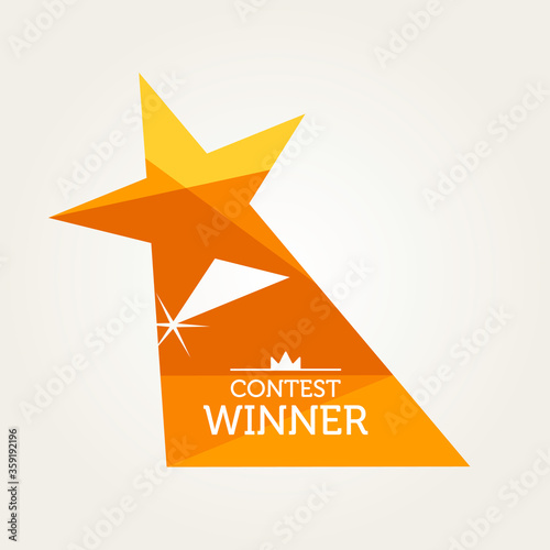 Vector Design Of A Star Shaped Award For The Contest Winner