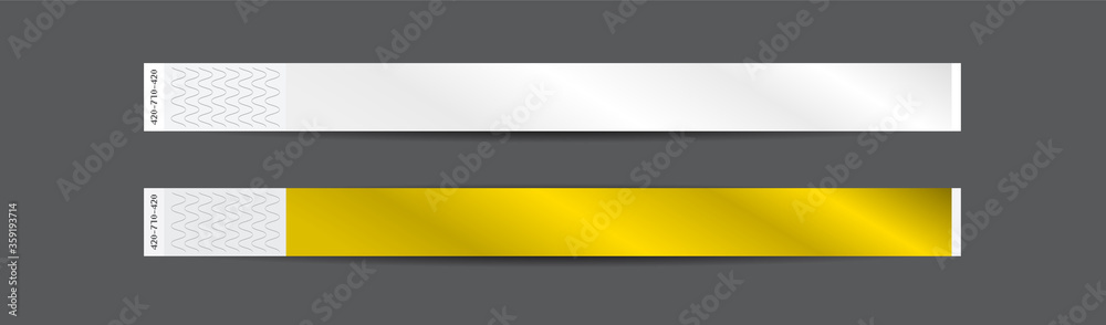 Empty paper or tyvek bracelet or wristband. Sticky hand entrance event paper bracelet isolated on a transparent background. Empty paper or tyvek bracelet or wristband. Sticky hand entrance event paper bracelet isolated on a transparent background.
