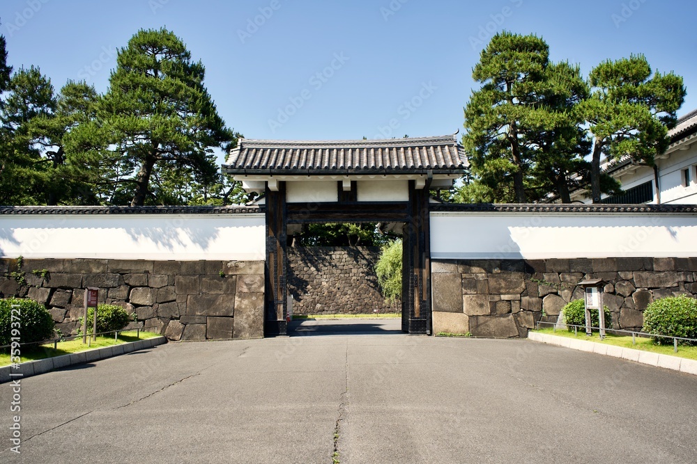 The gate at imperial palace in Tokyo.