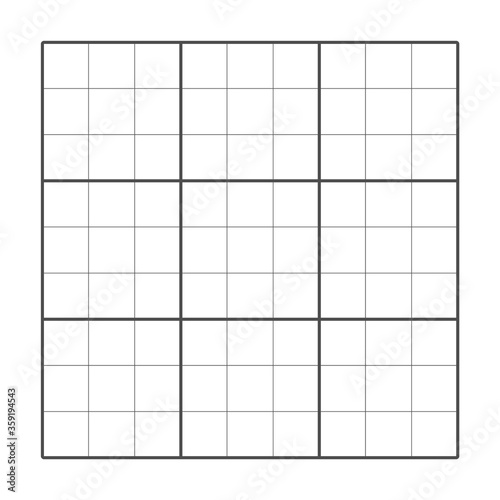 Puzzle grid. Vector template square cell table. Graphic illustration