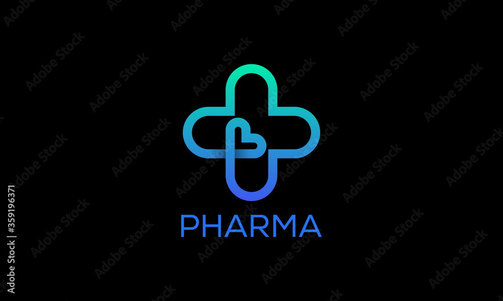 Obraz premium Medical health-care logo design template. pharmacy logo design 