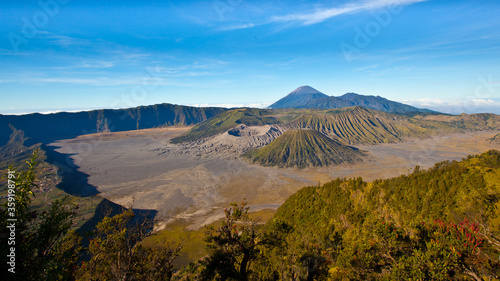 Mount Bromo with blue sky