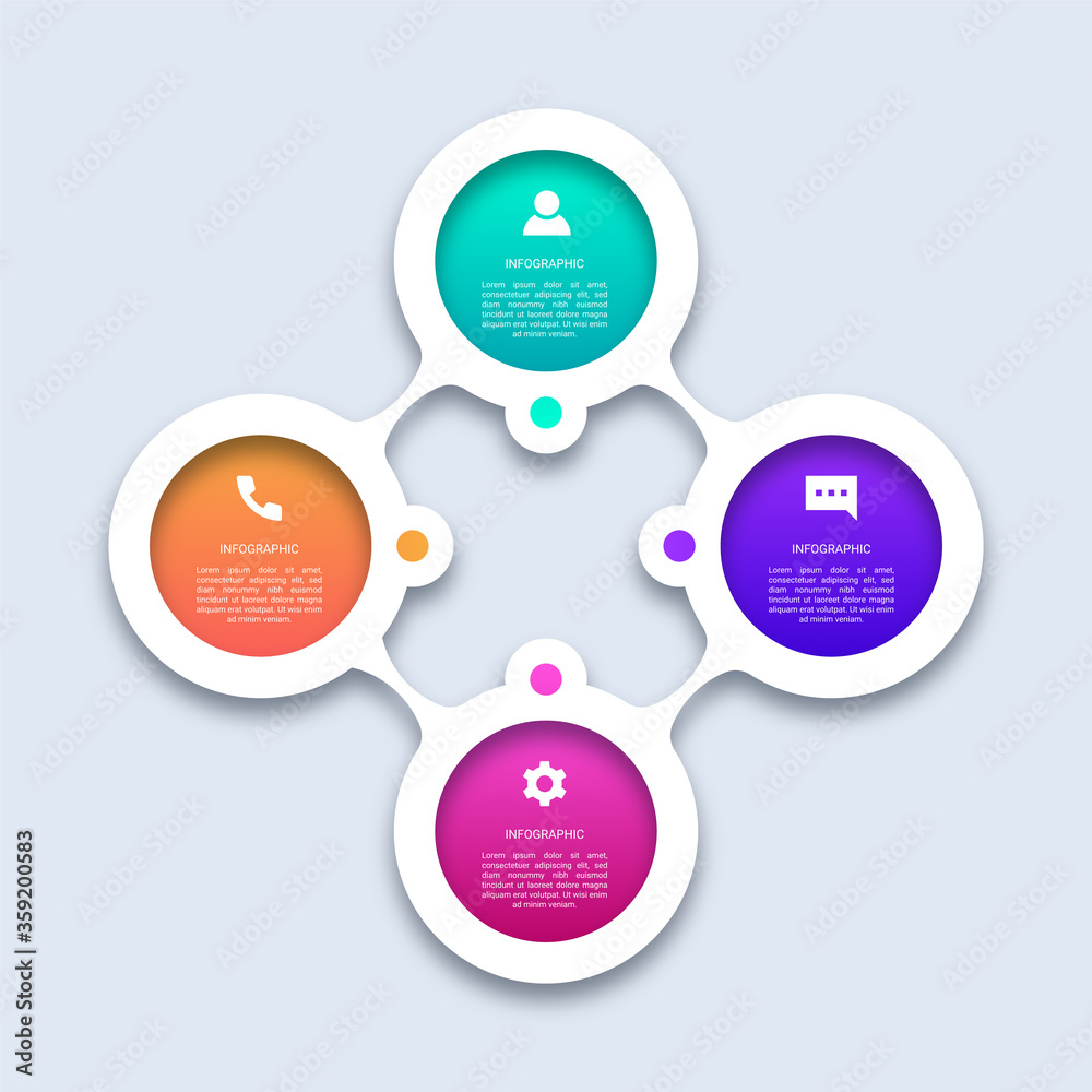 Four steps business infographic Four steps business infographic