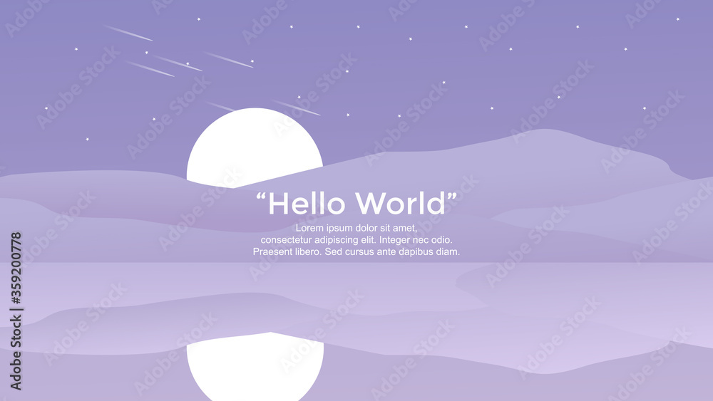 Naklejka premium Premium vector banners with polygonal landscape illustration background.