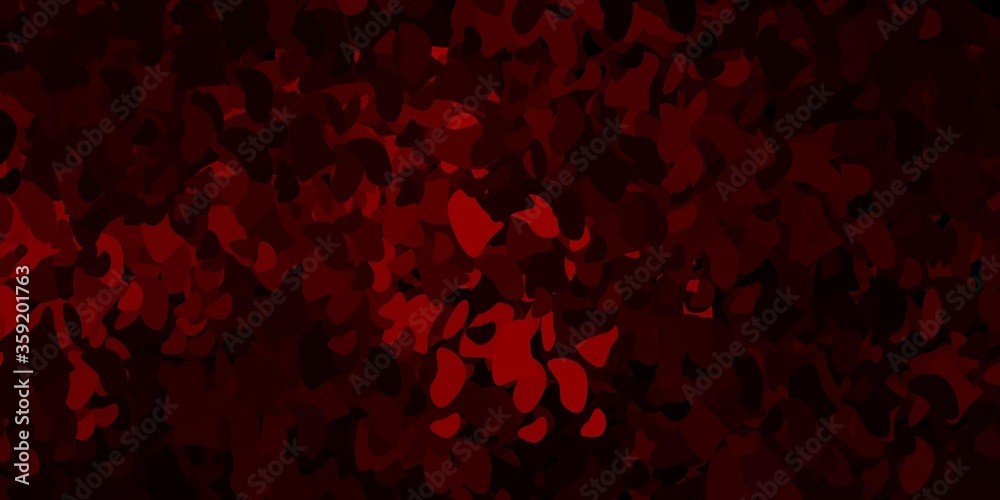 Dark red vector pattern with abstract shapes.