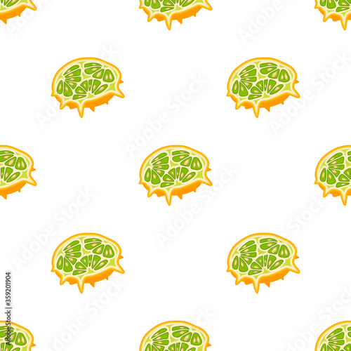 Illustration on theme big colored seamless kiwano