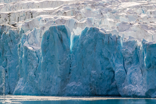 Beautiful glacier in South Georgia close up photo