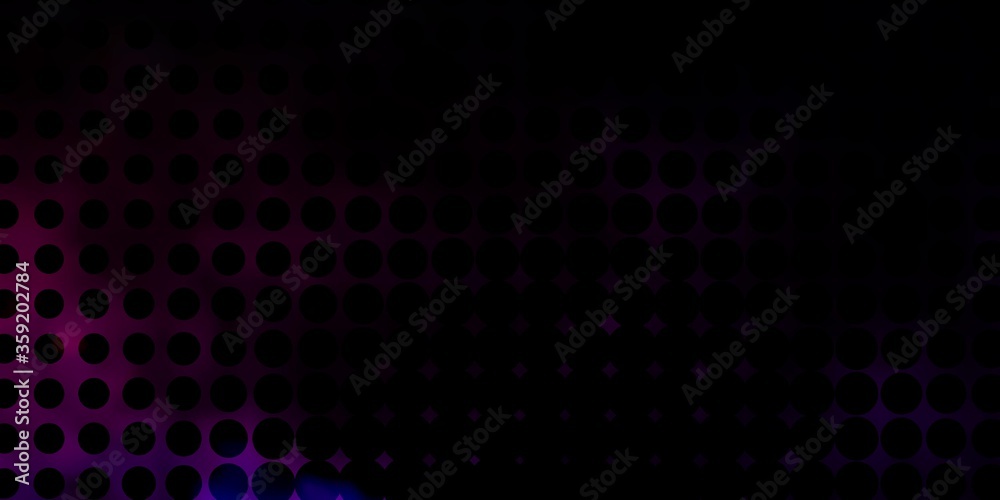 Dark Purple, Pink vector texture with disks. Abstract illustration with colorful spots in nature style. Design for your commercials.