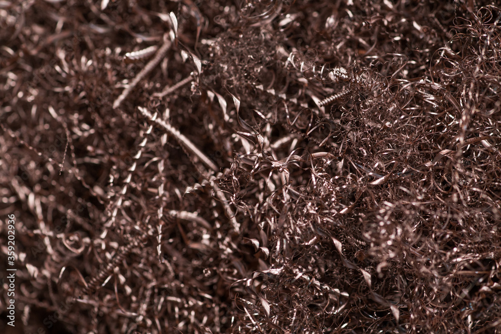 Close-up of metal material for recycling Close-up of metal material for recycling
