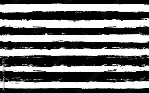 Hand drawn striped pattern, grunge stripe seamless background, black and white brush strokes. vector grungy stripes, paintbrush line backdrop