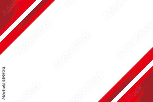 Abstract Smooth Red White Corner Line Background Design, Elegant Stylish Red White Background Template Vector