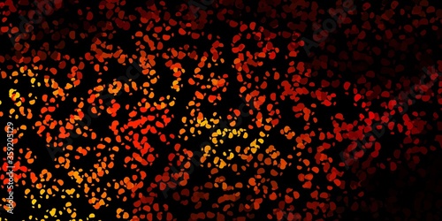 Dark orange vector texture with memphis shapes.