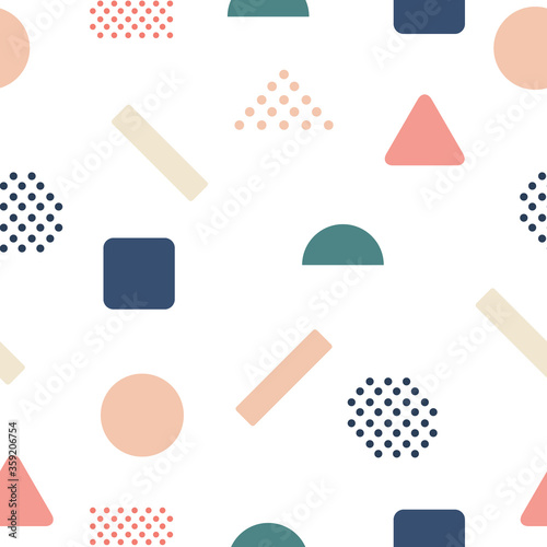 Abstract white background with geometrical shape figures. Vector illustration.