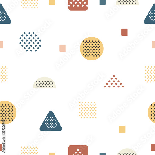 Abstract white background with geometrical shape figures. Vector illustration.