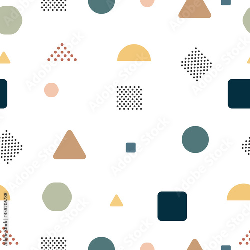 Abstract white background with geometrical shape figures. Vector illustration.