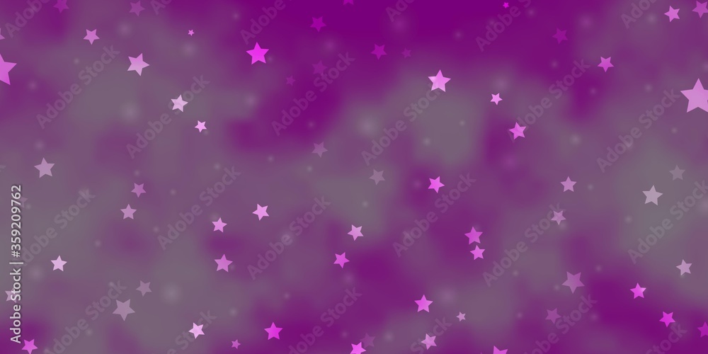 Light Pink vector texture with beautiful stars. Colorful illustration in abstract style with gradient stars. Theme for cell phones.