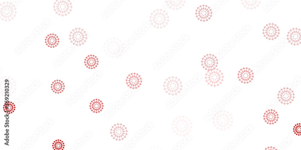 Light red vector natural artwork with flowers. Light red vector natural artwork with flowers.