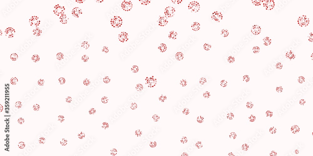 Light red vector natural backdrop with flowers.