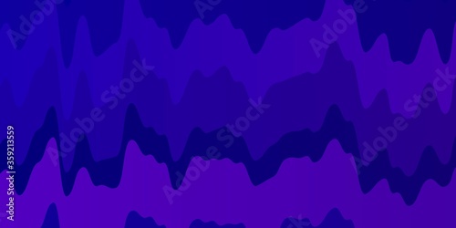Dark Purple, Pink vector background with bent lines. Illustration in halftone style with gradient curves. Pattern for websites, landing pages.