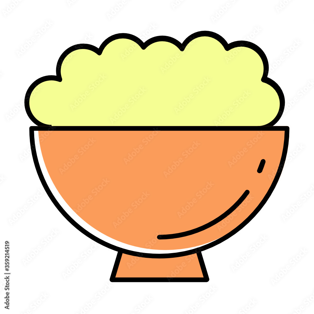 Ready to Eat Popcorn Bucket Bowl Concept Vector Color Icon Design, Foodie and gourmet Symbol on white background Ready to Eat Popcorn Bucket Bowl Concept Vector Color Icon Design, Foodie and gourmet Symbol on white background